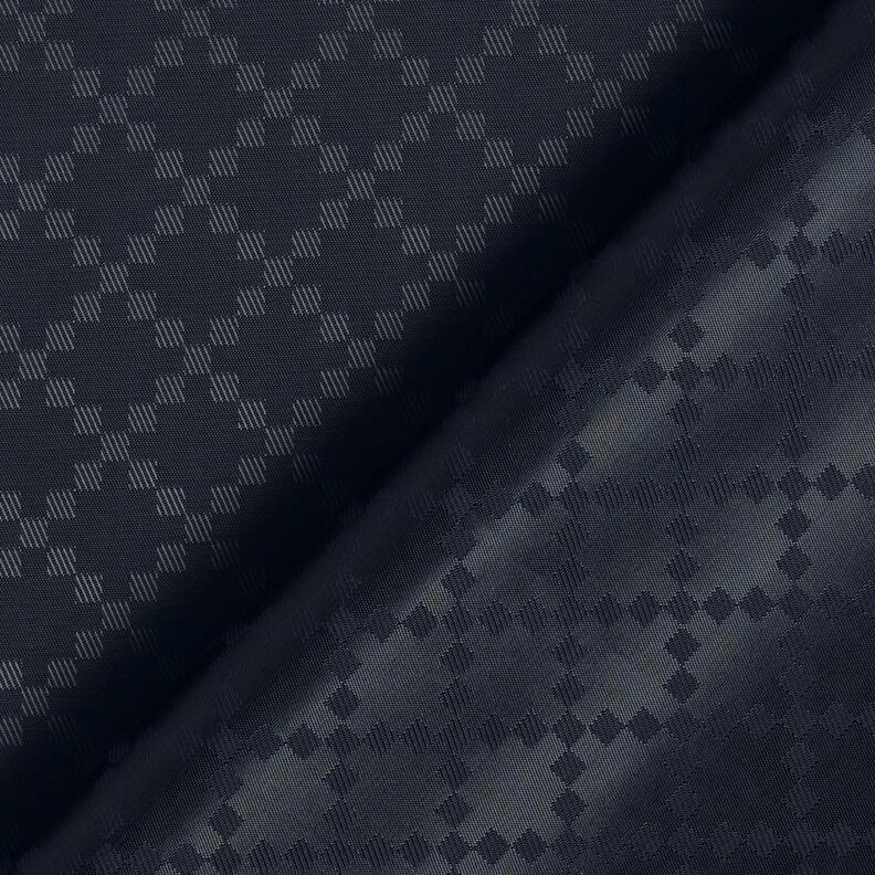 Lining Fabric Jacquard Diamonds – midnight blue,  image number 4