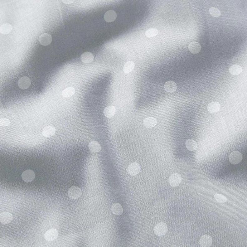 Cotton Cretonne dots – white/silver grey,  image number 2