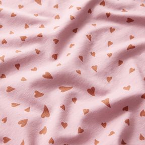 Cotton Jersey swirled hearts – light dusky pink, 