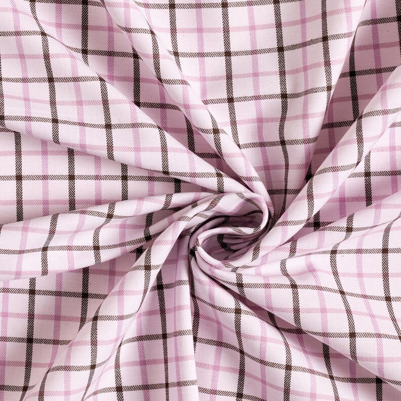 check patterned cotton shirt fabric – rosé/pastel violet,  image number 4