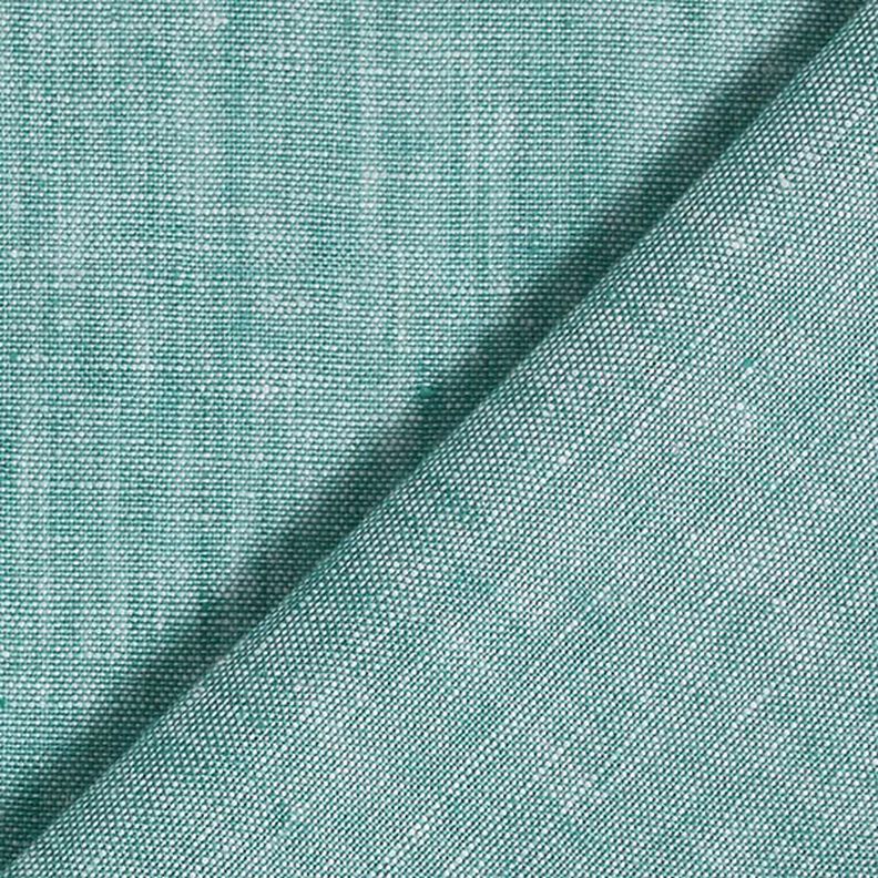 Mottled pure linen – aqua blue,  image number 4