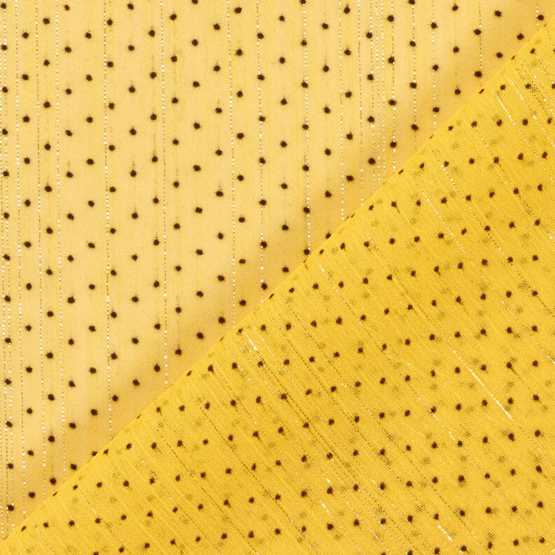 Glitter stripes and dots chiffon – lemon yellow,  image number 4