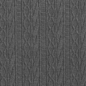 Jacquard Jersey decorated stripes cotton blend – dark grey, 