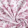 viscose fabric flowers and butterflies – white/grape,  thumbnail number 3