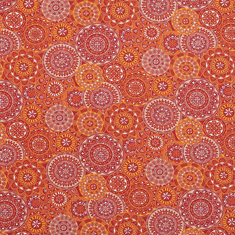 Cotton Cretonne Mandala Collage – terracotta,  image number 1