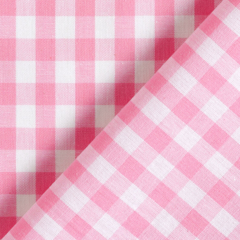 Cotton Vichy check 1 cm – pink/white,  image number 4