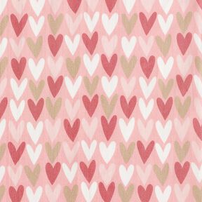 Cotton Poplin hearts – light dusky pink, 