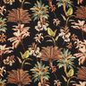 Textured branches and leaves viscose fabric – black,  thumbnail number 1