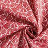 Coated Cotton abstract mini leaves – dark red/white,  thumbnail number 4