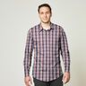 Classic checks shirt fabric – navy blue/copper,  thumbnail number 5