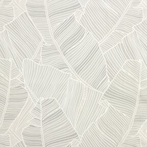 Outdoor Fabric Canvas leaf lines – silver grey, 