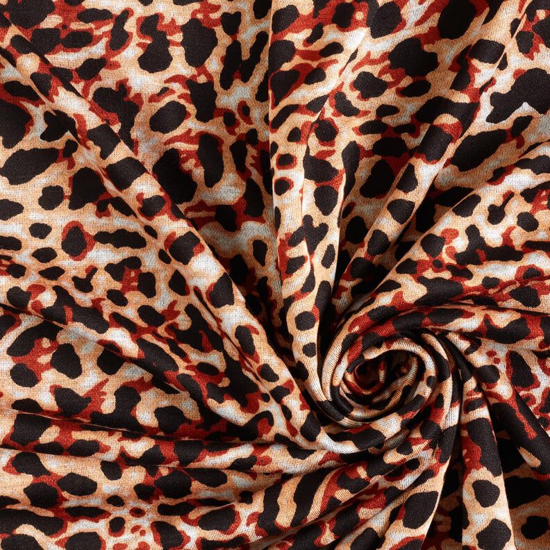 Viscose Jersey small leopard print – terracotta/apricot,  image number 3