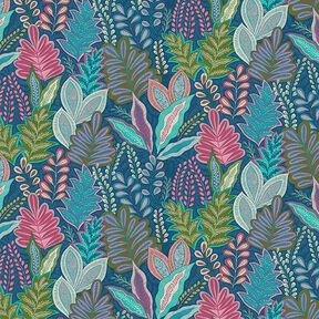 Botanical Half Panama Decor Fabric – navy blue, 