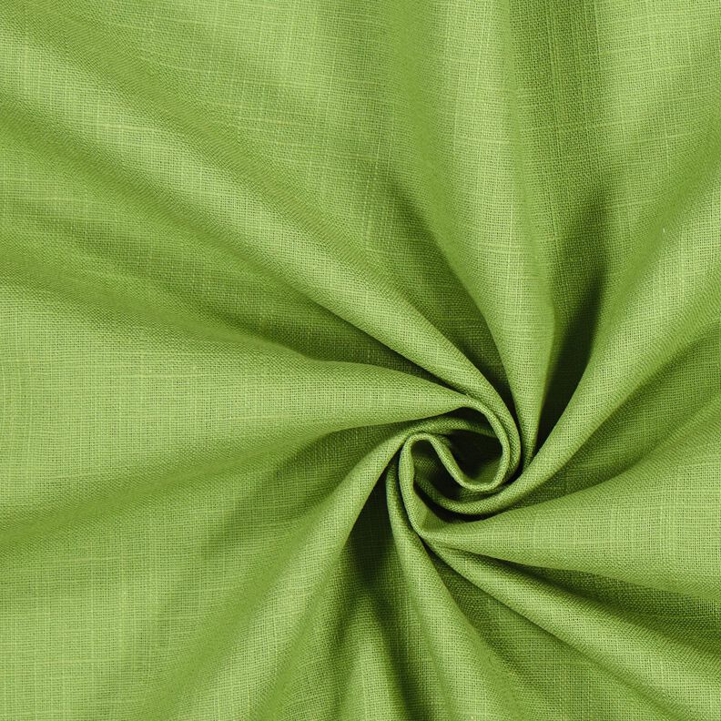 Linen fabric Ramie mix medium – moss green,  image number 1