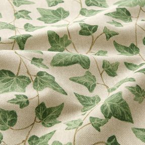 Decor Fabric Half Panama ivy – natural/green, 