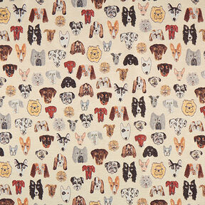 Decorative fabric Tapestry dogs – beige, 