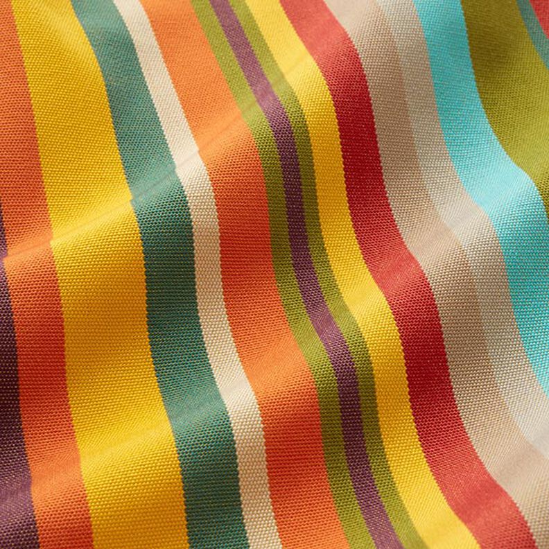 Outdoor Fabric Canvas Colourful stripes – green/yellow,  image number 2