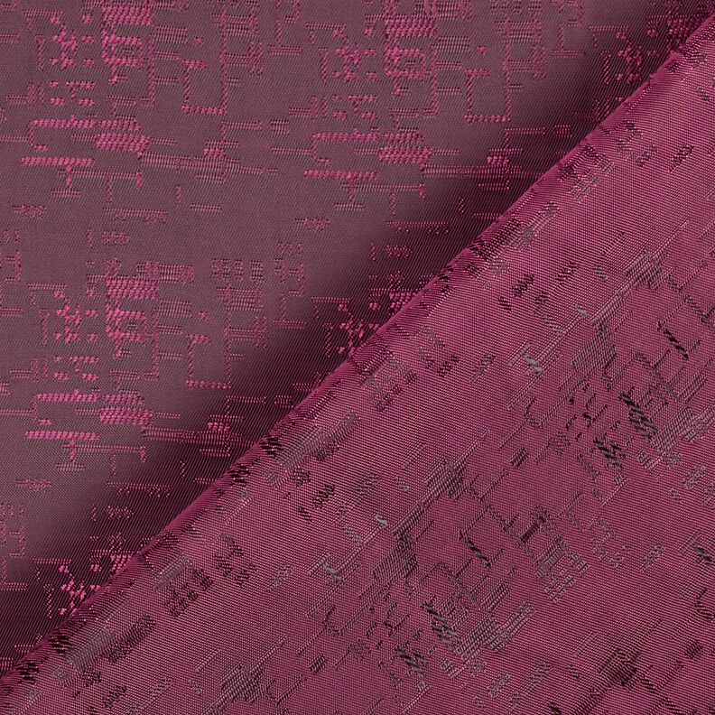 Lining Fabric Jacquard Grid Pattern – burgundy,  image number 4