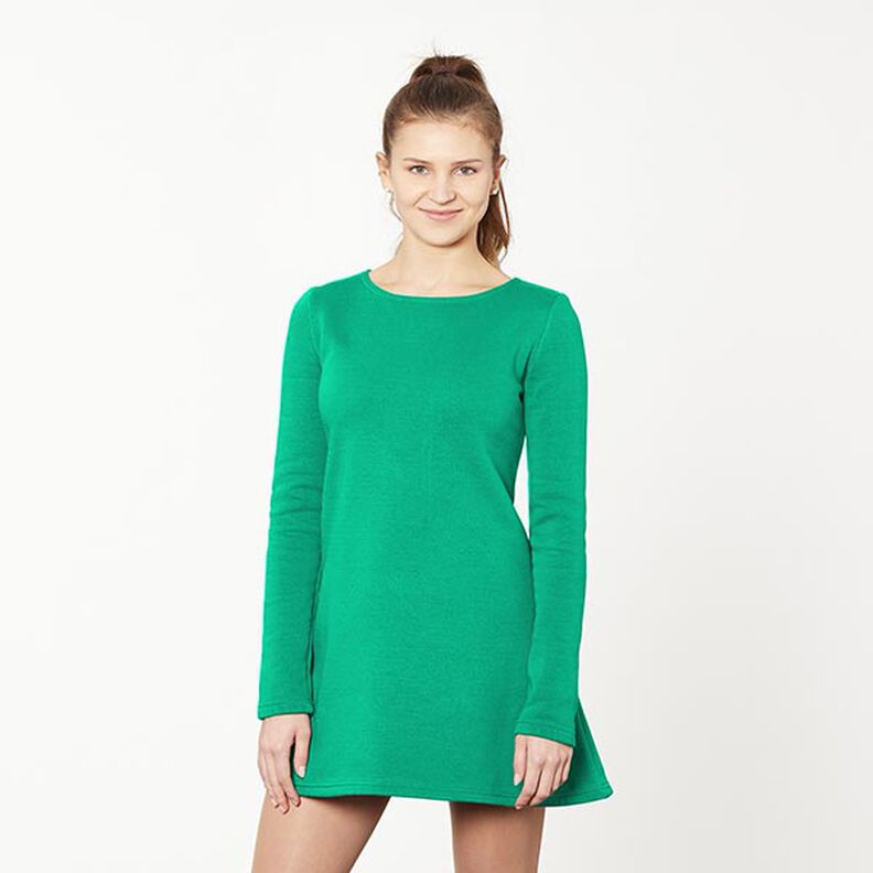 Light Cotton Sweatshirt Fabric Plain – green,  image number 6