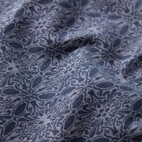 Ornaments stretch jacquard – denim blue, 