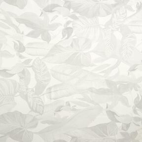 Outdoor Curtain Fabric Leaves 315 cm – silver grey, 