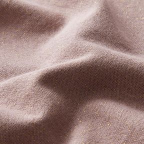 Glitter cuffs tubular fabric with lurex – dark dusky pink/metallic gold, 