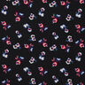 Flower painting viscose fabric – black,  thumbnail number 1