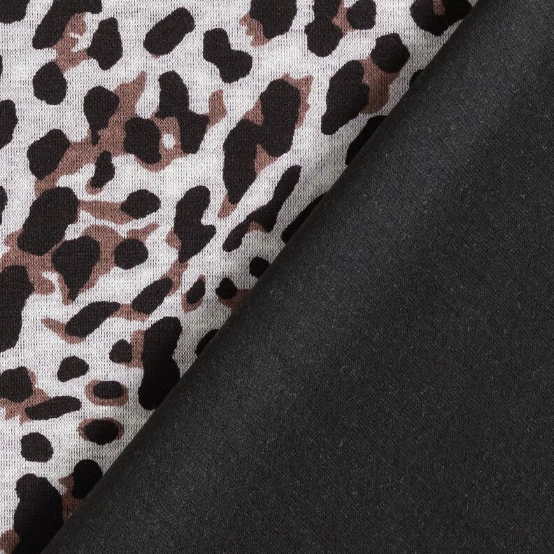 Viscose Jersey small leopard print – chocolate/silver grey,  image number 4