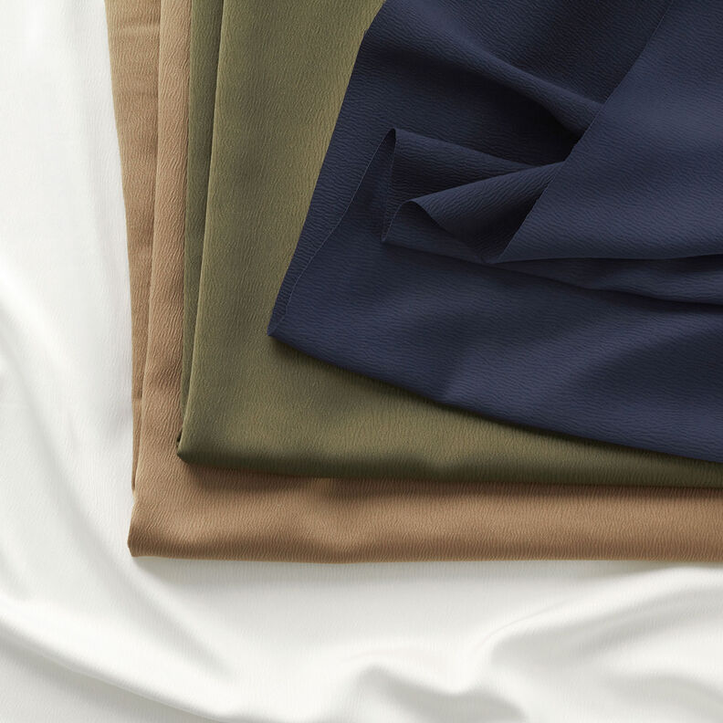 Crepe satin plain – navy blue,  image number 4