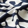 Viscose Jersey abstract leopard spots – midnight blue/white,  thumbnail number 2