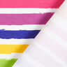 French Terry rainbow stripes – white,  thumbnail number 4