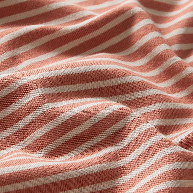 Narrow Stripes Cotton Jersey – anemone/terracotta,  image number 2