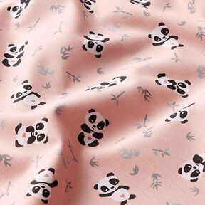 Cotton Cretonne Cuddly panda – pink, 