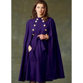 Cape with High Collar, Very Easy Vogue9288 | XS - M, 