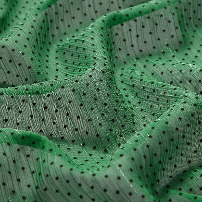 Glitter stripes and dots chiffon – green,  image number 2