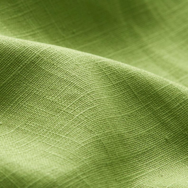 Linen fabric Ramie mix medium – moss green,  image number 2
