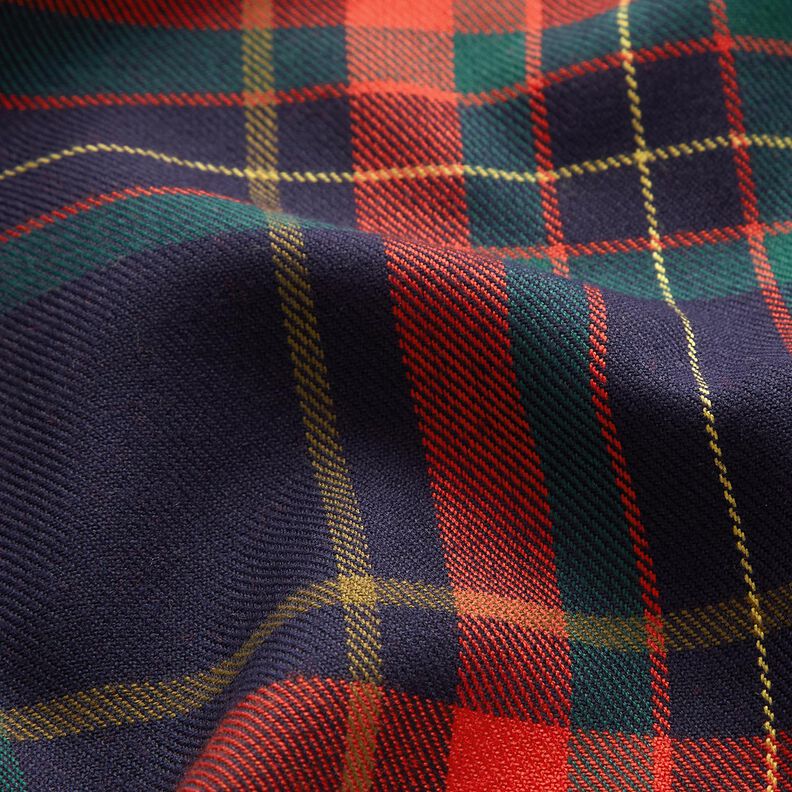 Viscose mix tartan – fir green/carmine,  image number 2