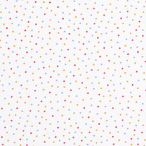Decor Fabric Sateen colourful little dots – white, 