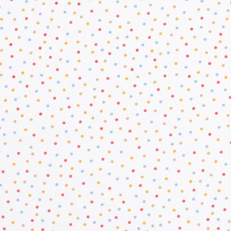 Decor Fabric Sateen colourful little dots – white,  image number 1