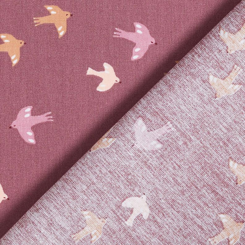 GOTS Cotton Poplin little birds | by Poppy – grape,  image number 4