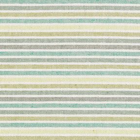 Decor Fabric Half Panama Multicoloured Stripes Recycled – light green, 