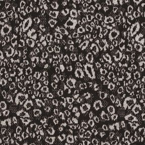 Jacquard knit abstract leopard print – black/misty grey, 