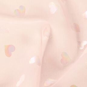 Foil hearts soft mesh – light pink, 