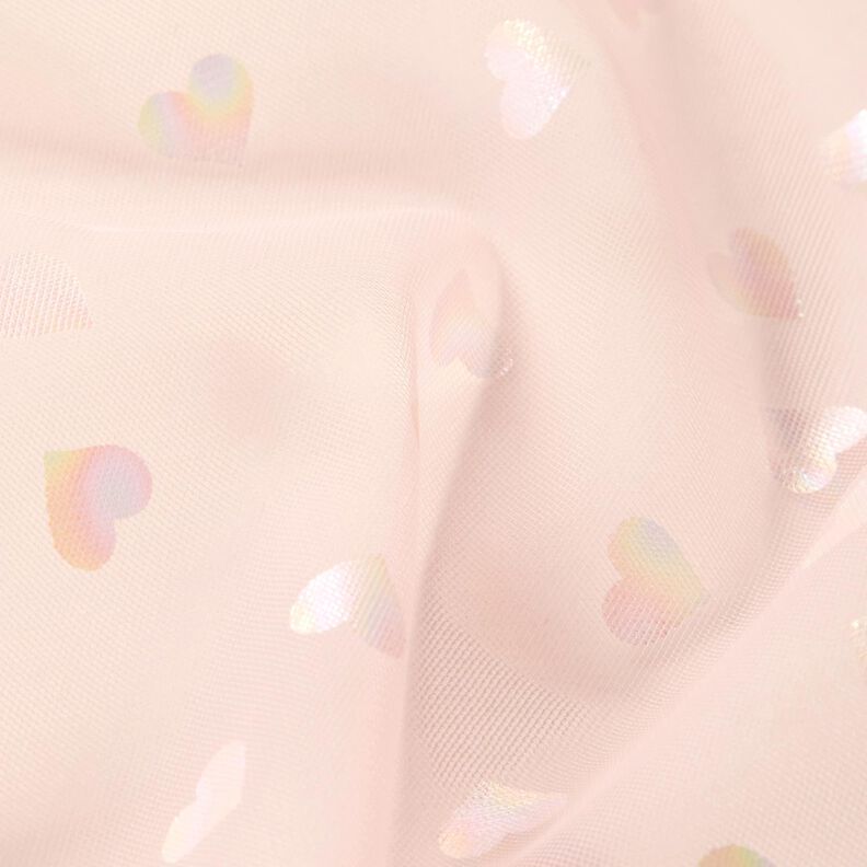 Foil hearts soft mesh – light pink,  image number 3