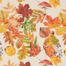 Decorative fabric, half Panama autumn leaves, recycled – natural,  thumbnail number 1