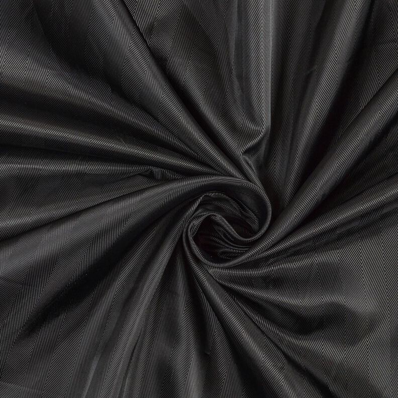 Lining Fabric Jacquard Herringbone – black,  image number 3