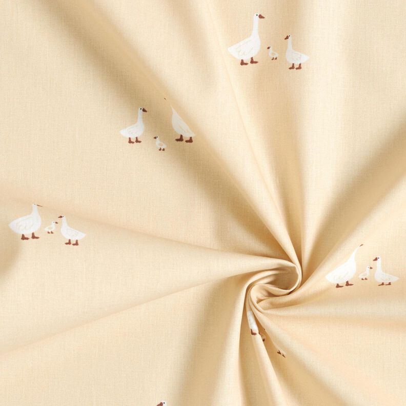 Cotton Poplin Goose family – light beige,  image number 3