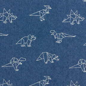 Stretch Denim Origami dinosaurs – denim blue, 