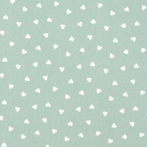 Scattered hearts organic cotton poplin – reed, 