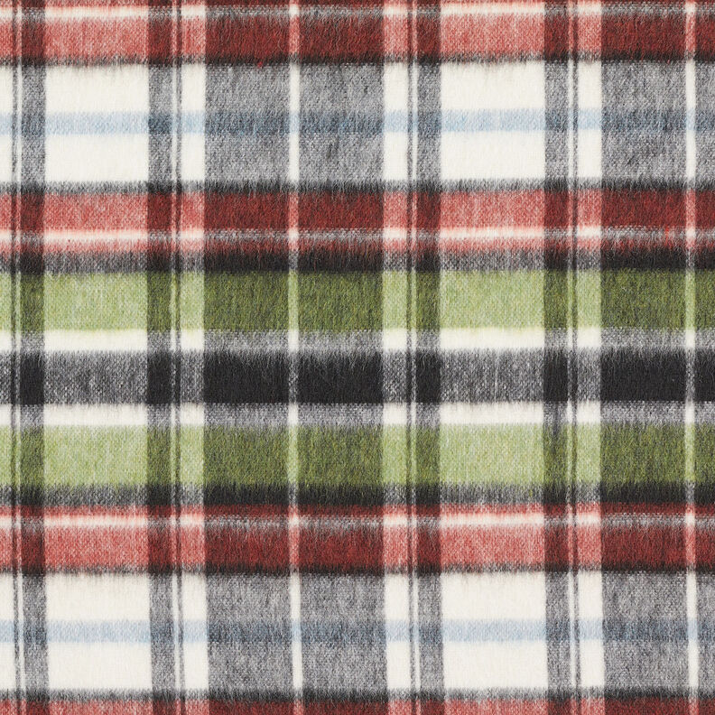 Coat fabric double-face tartan – grey/carmine,  image number 6